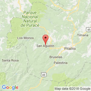 Localización de San Agustín en Huila