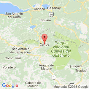 Localización de Caripe en Monagas