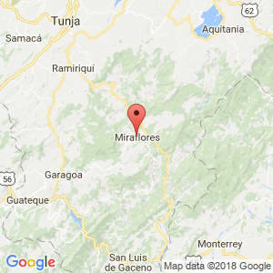 Localización de Miraflores en Boyacá