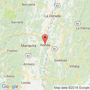 Localización de Honda en Tolima