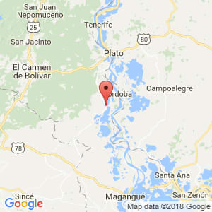 Localización de Córdoba en Bolívar