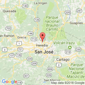 Localización de Santa Lucía en Heredia