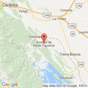 Localización de Acatlán de Pérez Figueroa en Oaxaca