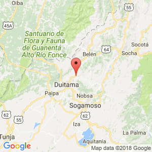Localización de Santa Rosa de Viterbo en Boyacá