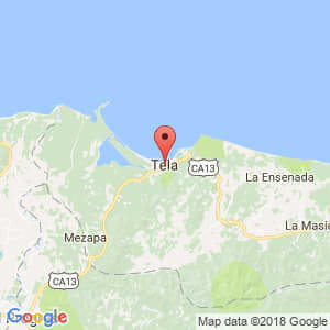 Localización de Tela en Atlántida