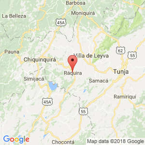 Localización de Ráquira en Boyacá