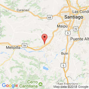 Localización de Talagante en Metropolitana de Santiago