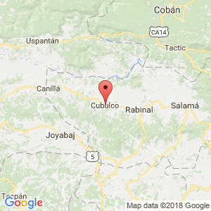 Localización de Cubulco en Baja Verapaz