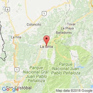 Localización de La Grita en Táchira