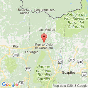 Localización de Sarapiqui en Heredia