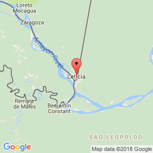 Localización de Leticia en Amazonas