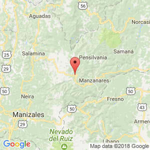 Localización de Marulanda en Caldas