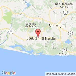Localización de Ereguayquín en Usulután