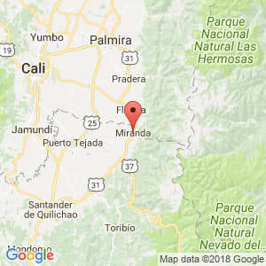 Localización de Miranda en Cauca