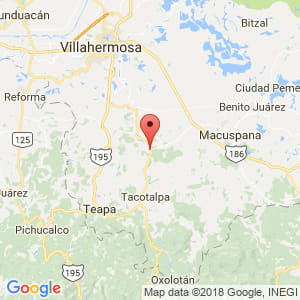 Localización de Jalapa en Tabasco