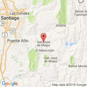 Localización de San José de Maipo en Metropolitana de Santiago
