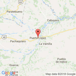 Localización de Puerto López en Meta