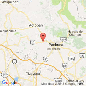 Localización de San Agustín Tlaxiaca en Hidalgo