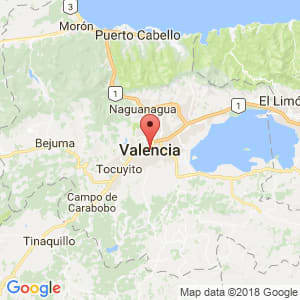 Localización de Valencia en Carabobo