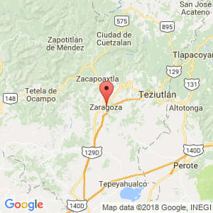 Localización de Zaragoza en Puebla