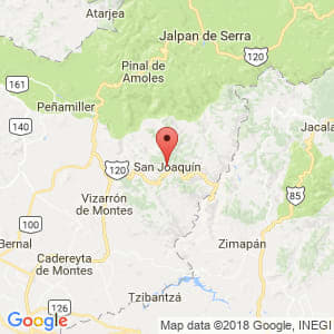 Localización de San Joaquín en Querétaro