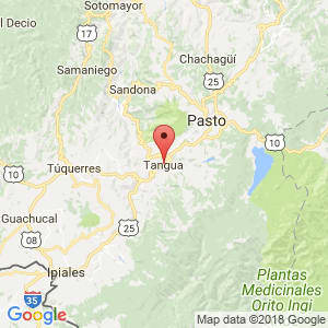Localización de Tangua en Nariño