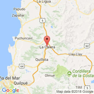 Localización de La Calera en Valparaíso