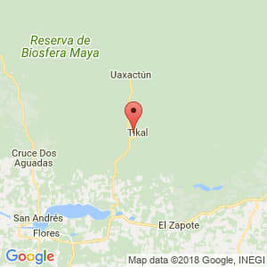 Localización de Tikal en Petén