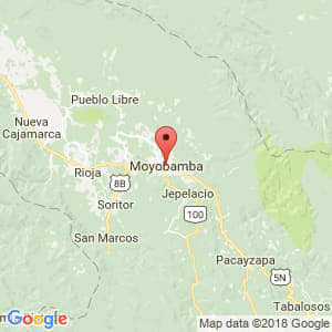Localización de Moyobamba en San Martín