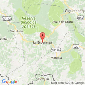 Localización de La Esperanza en Intibucá