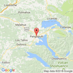Localización de Panguipulli en Los Ríos