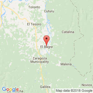 Localización de El Bagre en Antioquia