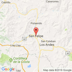 Localización de San Felipe en Valparaíso