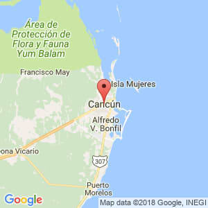 Localización de Cancún en Quintana Roo