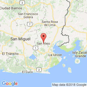 Localización de San Alejo en La Unión