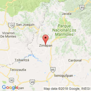 Localización de Zimapán en Hidalgo