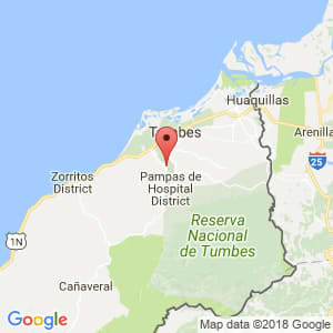 Localización de San Jacinto en Tumbes