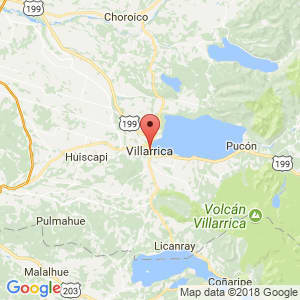 Localización de Villarrica en La Araucanía