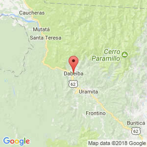 Localización de Dabeiba en Antioquia