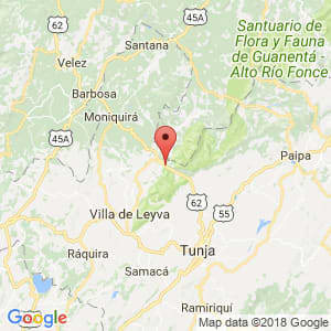 Localización de Arcabuco en Boyacá