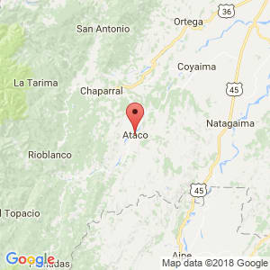 Localización de Ataco en Tolima