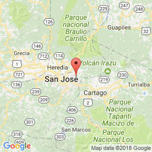 Localización de Mata de Plátano en San José