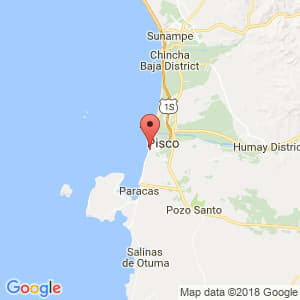 Localización de San Andrés en Ica