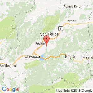Localización de Boraure en Yaracuy