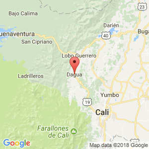 Localización de Dagua en Valle del Cauca