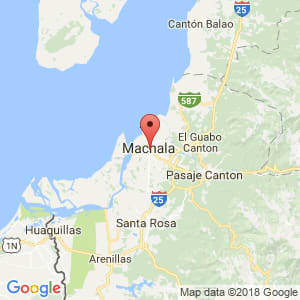 Localización de Machala en El Oro