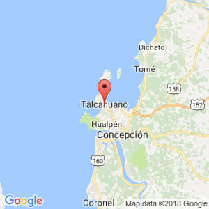 Localización de Talcahuano en Biobío