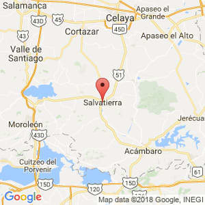 Localización de Salvatierra en Guanajuato Localización de Salvatierra en Guanajuato