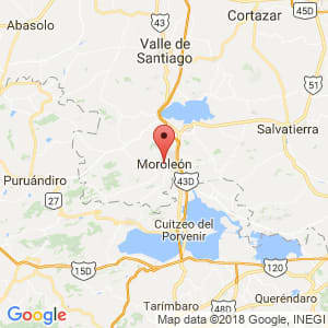 Localización de Moroleón en Guanajuato