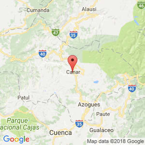 Localización de Cañar en Cañar